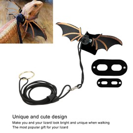 Correa de Lagarto, Arnés de Dragón Barbudo Ajustable Y Correa para Reptiles de Lagarto Gecko Iguanas Anfibios