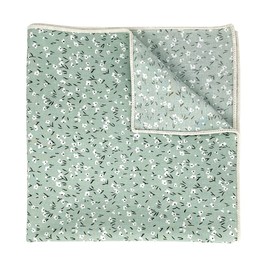 Kebocis Men's Floral Pocket Square Handkerchief for Men, Sage Green, 12"
