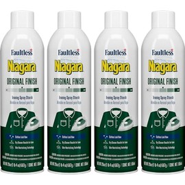 Niagara Original Hold Spray Starch for Clothes, Wrinkle Remover & Ironing Aid with Fresh Scent, Crisp Finish, No Flaking or Clogging, 20 oz Cans (Pack of 4)
