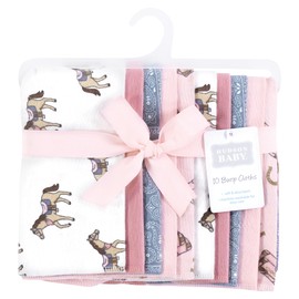 Hudson Baby Unisex Baby Cotton Flannel Burp Cloths 10-Pack, Cowgirl, One Size