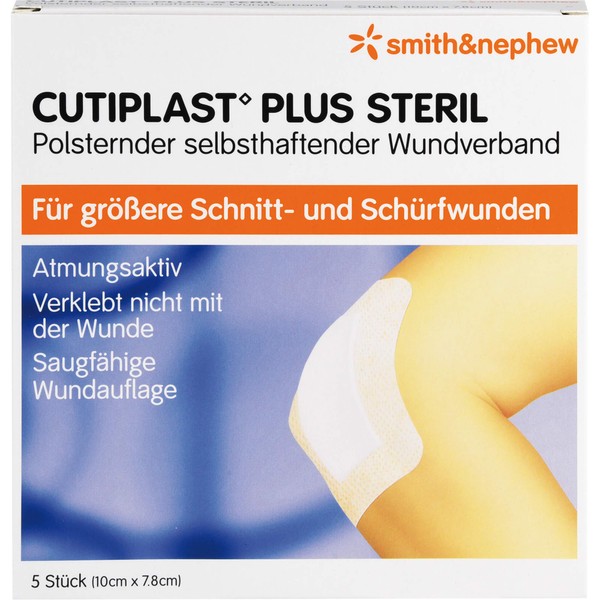CUTIPLAST Plus steril 7,8x10 cm Verband 5 St