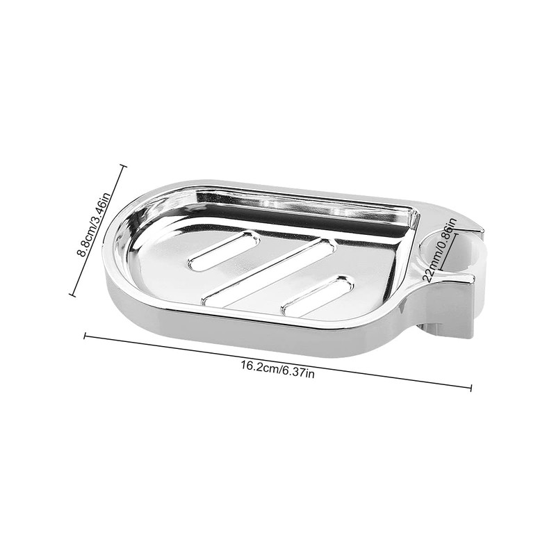 Soap Dish, Jagowa Soap Case Holder Shower Clip-on Rod Slide