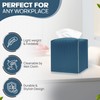 Azormi Tissue Box Cover, PU Leather Square Tissue Box Holder