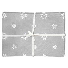 Ragged Rose Christmas Place mats, Cotton, Silver Grey, 36 x 26 cm