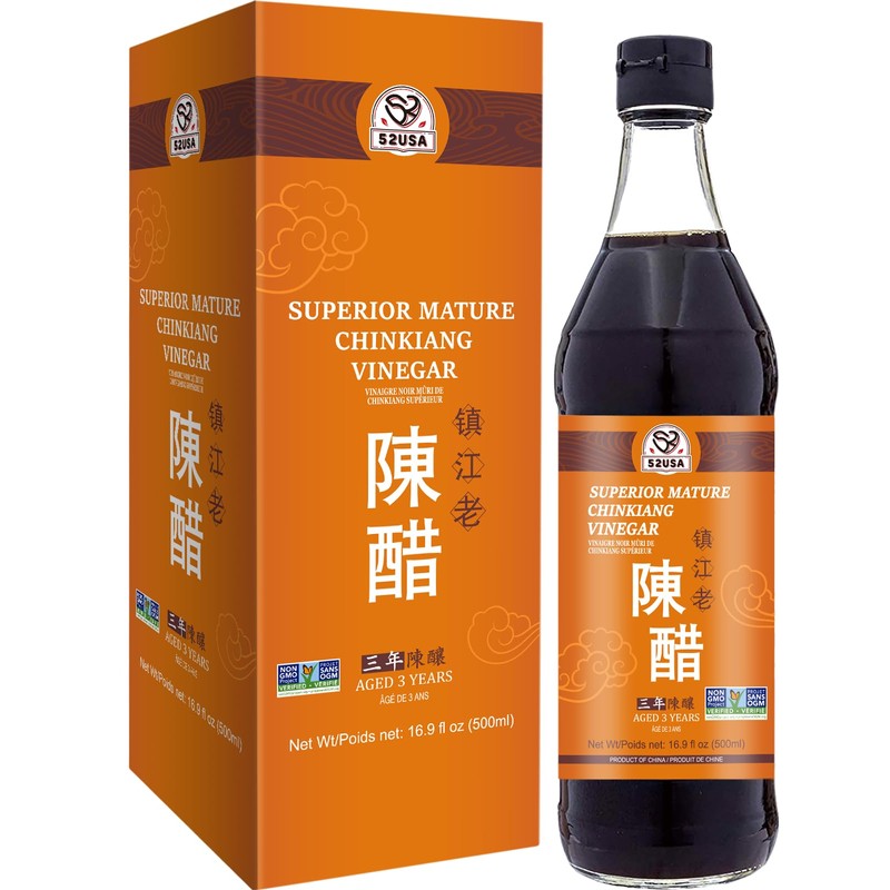 52USA Chinkiang Vinegar 16.9 fl oz (500ml), 3 Years Mature