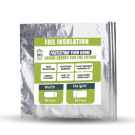 AYUHOME Reflective Insulation Roll - Premium Aluminum Film 16" x30ft, Industrial Strength Insulation for Packing, Freshness Preservation, Radiant Heat Barrier, and Moisture Resistance