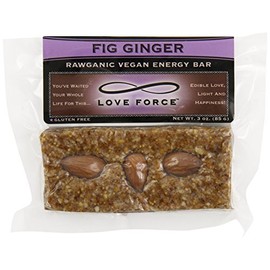 Love Force Rawganic Vegan Energy Bar, Fig Ginger, 3 Ounce