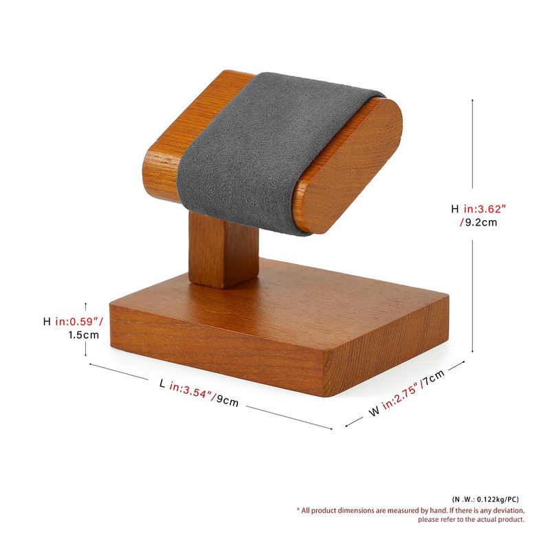 Papten Solid Wood Single Watch Display Stand for Men Jewelry