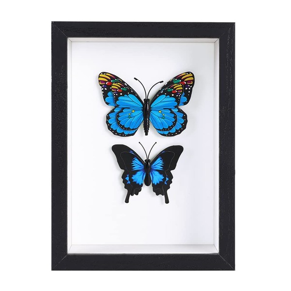 BESIDOTREE 5x7 Black Shadow Box Frame Display Case for Photos,Flowers,Wedding