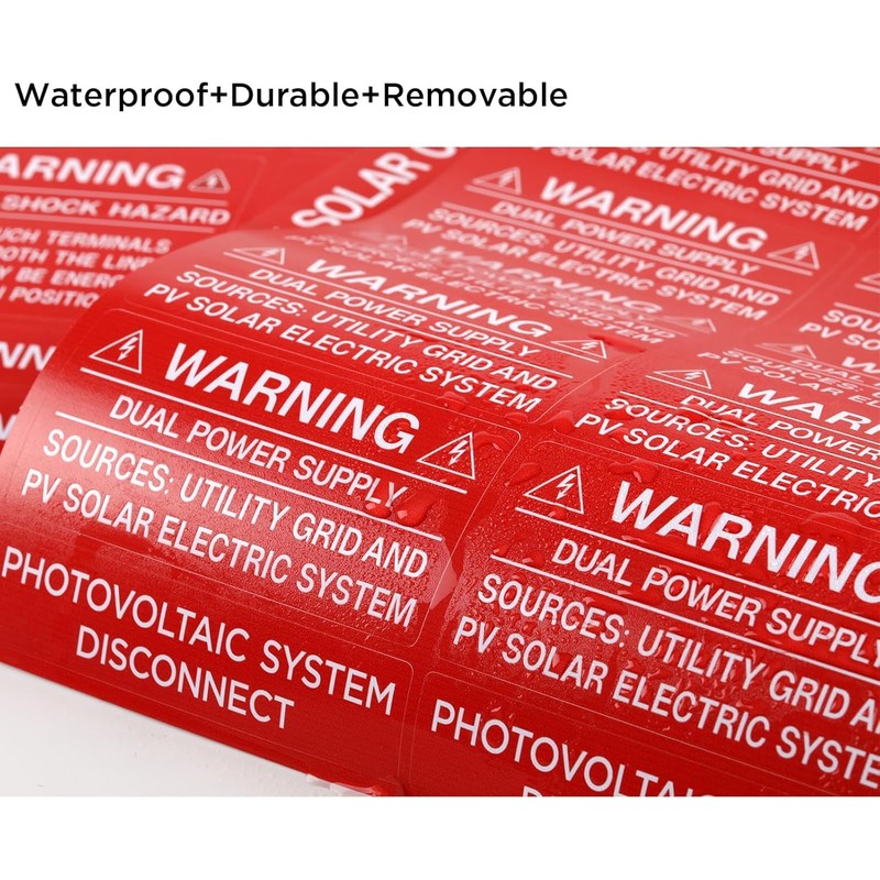 62-Pack Solar PV System Label Kit - Code 2020/2023 Compliant