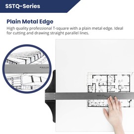 Pacific Arc 18 Inch T Square, Traditional Stainless Steel Plain