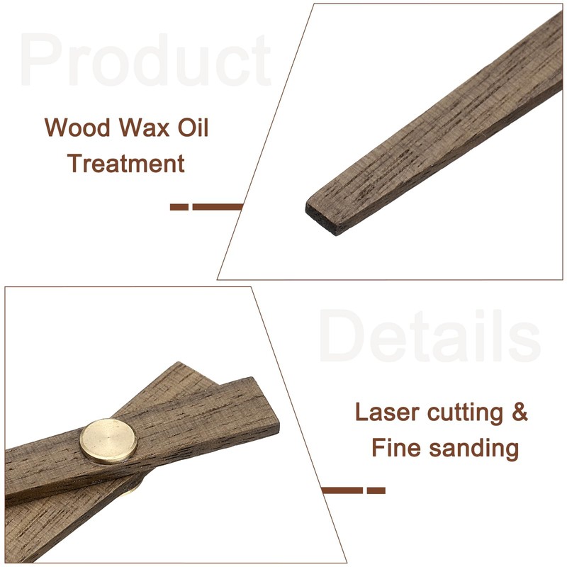 sourcing map 5 Set Wooden Clock Hands Only,Walnut Wood Clock
