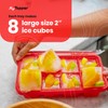 IceTopper XL Ice Cube Tray with Attached Lids - Easy