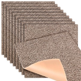 Feather Peel and Stick Carpet Tiles, Attached Cushion, Easy DIY Install, Soft Residential Carpet, American Made, Seamless Appearance, Plush (10 Tiles - 22.5 Square Feet) (Flight, 18x18)