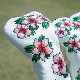 Golf Headcovers Embroidery Driver Cover Fariway Wood Headcover Hybrid Head Covers Leather Golf Club Covers for Most Brand(for Fariway Wood)