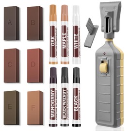 Vinyl Floor Furniture Repair Kit, Linoleum Repair Hard Wax 6 Color Hard Wax Touch Up Marker Cover Scratches, Stains,Cabinet, Table Cracks, Holes for Door