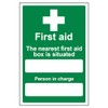 V Safety Box Situated/Person In Charge Sign - 200mm x