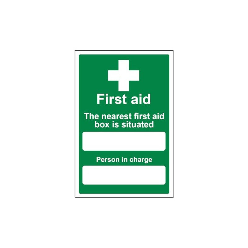 V Safety Box Situated/Person In Charge Sign - 200mm x