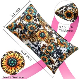 Seat Belt Pillow for Mastectomy Post-Surgery, Heart Surgery Recovery Support Cushion for Chest, Chemo Port Pacemaker Bypass Recovery Stress Relief Pillow, Post Surgery Pillow. (Leopard Sunflower)