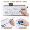 SELEAD Desktop Glass Whiteboard with Organizer & Built-in Mirror, Small