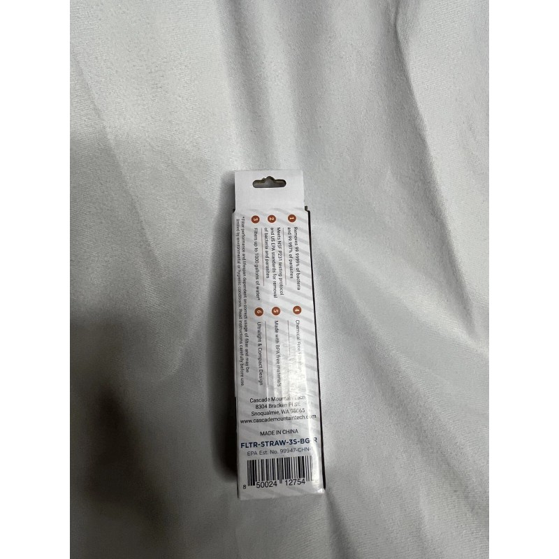 Cascade Mountain Tech Personal Water Filteration Straw