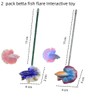 Khanoqq Interactive Betta Fish Flare Stick Toy for Tanks -