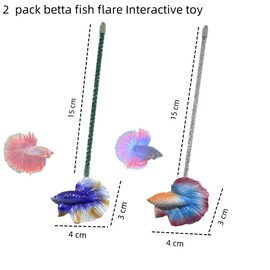 Khanoqq Interactive Betta Fish Flare Stick Toy for Tanks - Simulated Betta Training Teasing Toy for Color Grow and Good Behavior