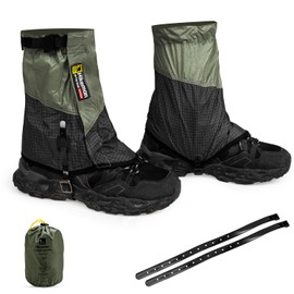 Low Ankle Gaiters for Hiking - Waterproof Anti-tear Leg Gaiter Hiking Gaiters,Lightweight Low Gators Snow Gaiters for Outdoor Walking Climbing Backpacking (Green, L)