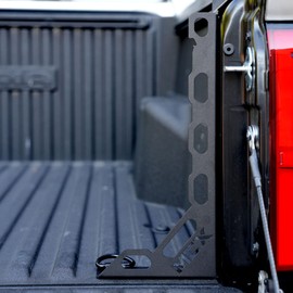 MCX Utility Bed Stiffener, Set of 2 - Matte Black Texture with Built-in Bottle Opener, Compatible with Toyota Tacoma 2024-2026 - Off-Road Rigidity, Extra Tie-Downs, Recessed CB Mount by Miller CAT