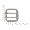 Buckleguy.com B7357 Nickel Matte, Double Prong Roller Buckle, w/Textured Roller,