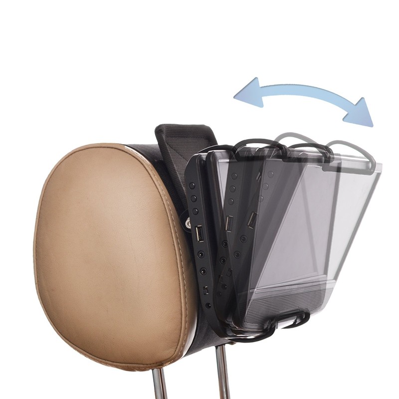 TFY Tablet Car Headrest Holder Mount Adjustable Angle with Clasp