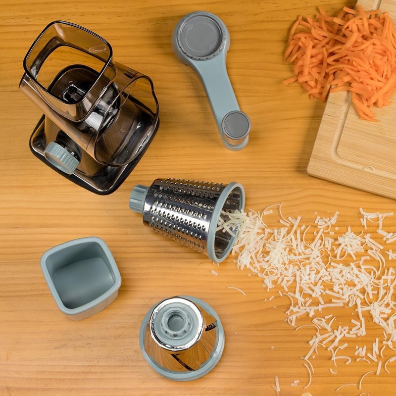 KEOUKE Rotary Cheese Grater Hand Crank Transparent - Shredder Slicer