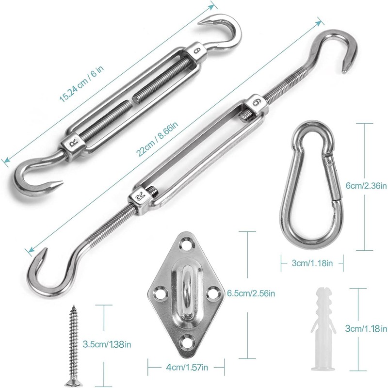 HOMPER Awning Mounting Kit, Awning Accessories Mounting for Square Triangular