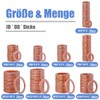 Mesee Pack of 200 Copper Washers, Copper Sealing Rings Assortment