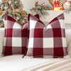 Sungeek Set of 2 Buffalo Plaid Tartan Cushion Covers, Decorative