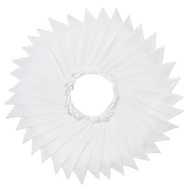 G2PLUS 36PCS Large White Fabric Bunting, Two Layer 10M Lovely Triangle Banner Garlands, 17X19CM Double Side White Large Cotton Pennants for Wedding Birthday Parties Ceremonies Bedrooms