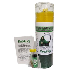 Holy Death Double Good Luck Dressed Candle Kit - Santa Muerte Doble Suerte