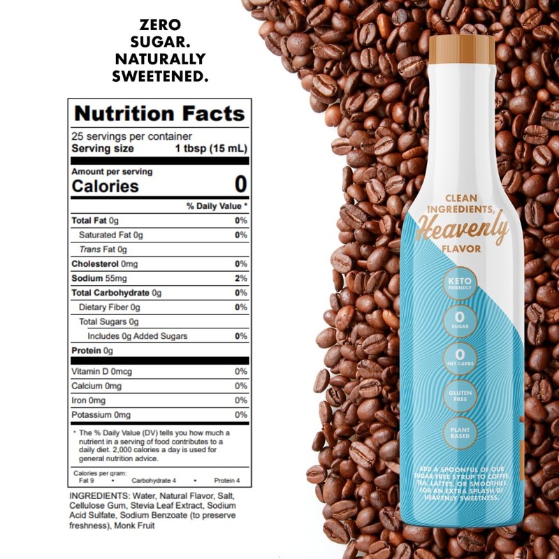 Sugar Free 3pk Apple Crisp Coffee Syrup - Stevia Based,