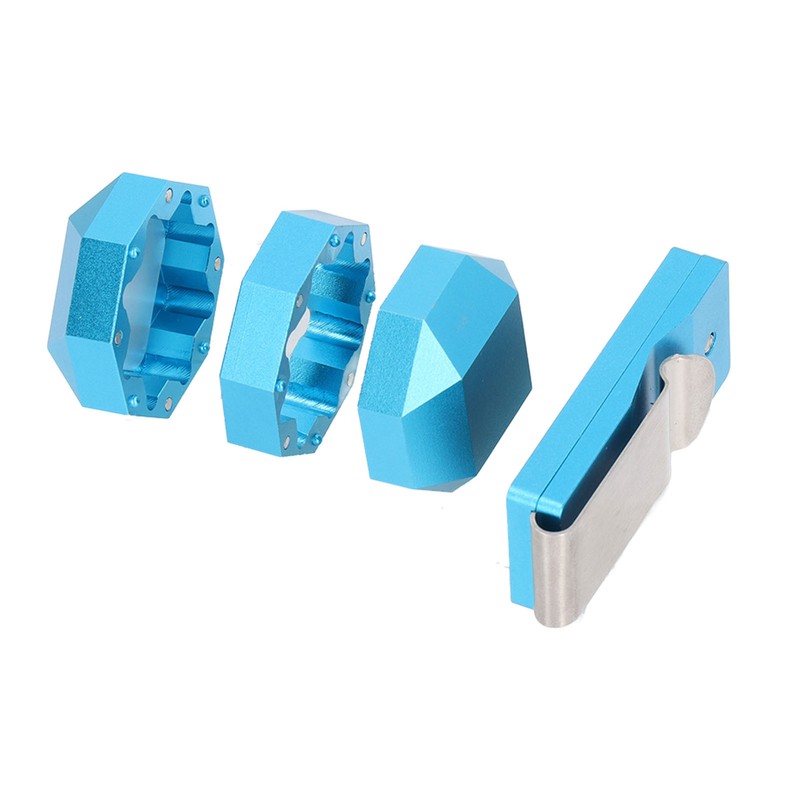 Aluminum Cue Chalk Holder Clip Octagon Universal 3 Layers Billiard