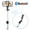 Elecom P-SSBMRBU Selfie Stick, Bluetooth Remote Control, 16.9 inches (43
