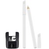 2 Pieces White Nail Pencil and Pencil Sharpener Set, 2