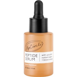 UpCircle Peptide Serum 30ml – Improves Skin Elasticity + Boosts Collagen – Custard Apple, Rich In Vitamin C + Blood Orange Brightens Skin - Vegan + Cruelty-Free