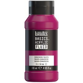 Liquitex BASICS Acrylic Fluid Paint, 118ml (4-oz) Bottle, Quinacridone Magenta