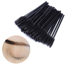 100pcs Disposable Eyelash Mascara Applicator Wand Brush (black 100pcs)