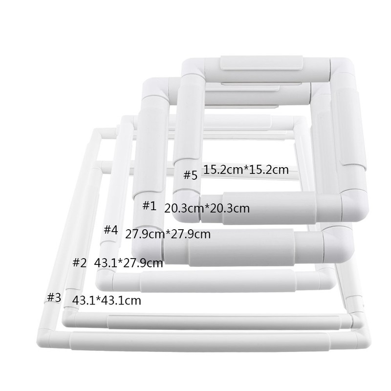 Zerodis Embroidery Hoop Frame for DIY Embroidery Rectangle Plastic Clip