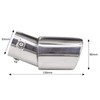 Inlet 63mm(2.5") Car Exhaust Tail Pipe Muffler Stainless Steel Exhaust