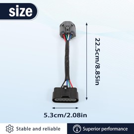 2PCS Left and Right Wiring Harness Adapter HID to Halogen Headlight for Acadia 2007 2008 2009 2010 2011 2012 Driver Passenger Side 22938889 22938888