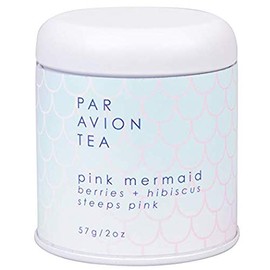 Par Avion Tea Pink Mermaid 2 Ounce - Berries and Hibiscus Loose Tea - Tea Steeps to Hot Pink