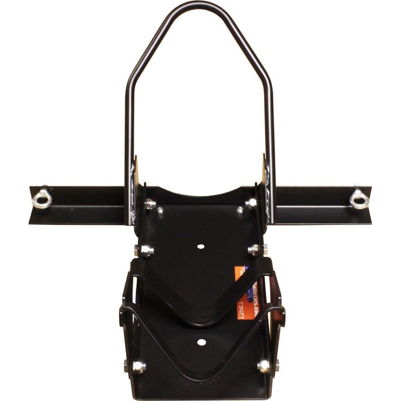 MotoBrackets Heavy-Duty Steel Black Motorcycle Front Wheel Chock