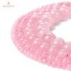 BEADNOVA 8mm Natural Rose Quartz Gemstone Round Loose Beads for